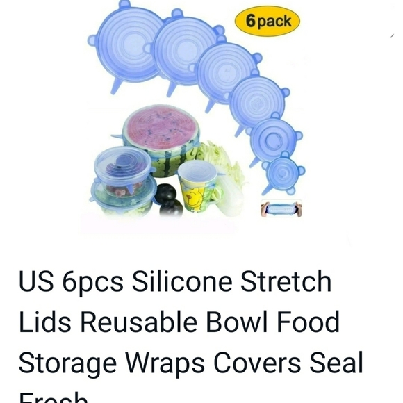 6PK STRETCH SILICONE BPA FREE FOOD GRADE COVERS - Picture 6 of 6